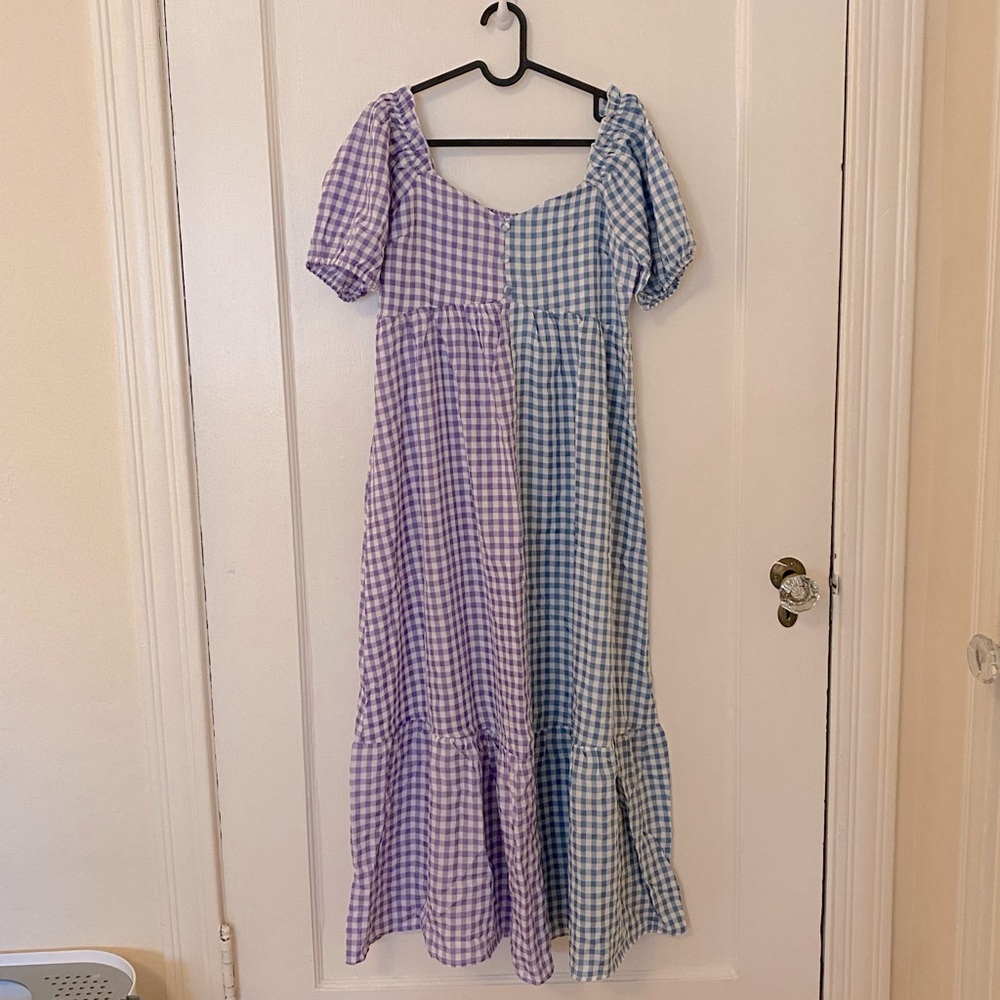 Daisy Street | Two tone gingham maxi dress